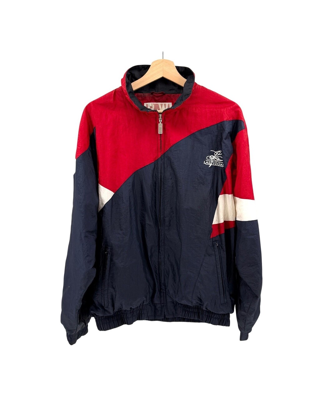 Vintage 90s BAW Athletic Wear Red Las Vegas Track Jacket